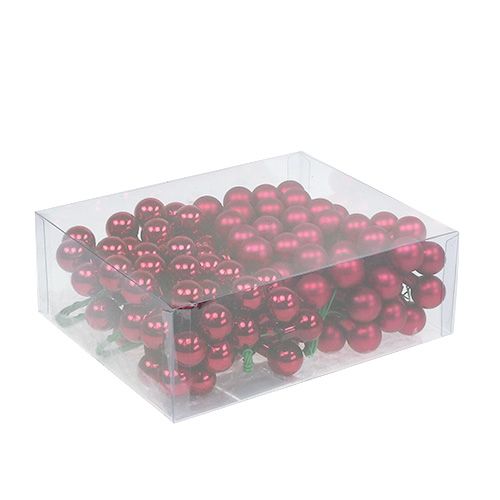položky Zrcadlové bobule 20mm červené 140 ks