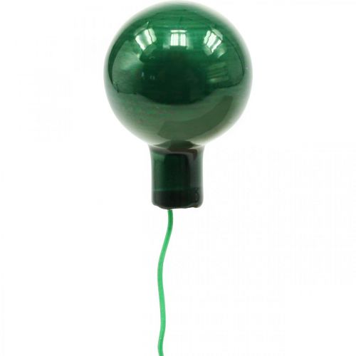 položky Mini vánoční koule na drátě Ø25mm skleněné zelené 140p