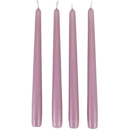 Floristik24 Kuželové svíčky Wenzel svíčky lila 250/23mm 12 ks