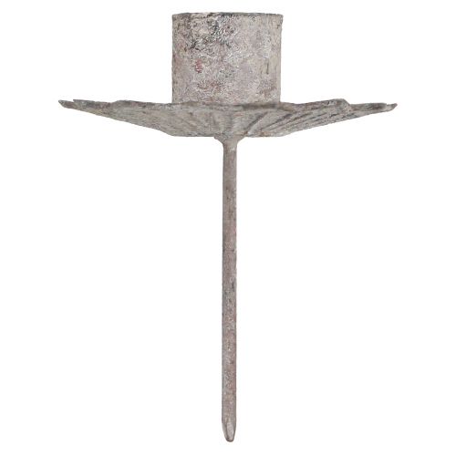 položky Kuželový svícen na nalepení antická šedá 7×8,5cm 4ks