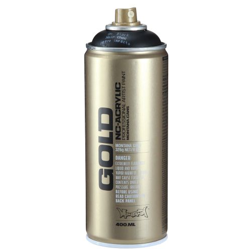 Barva ve spreji černá Montana Gold akrylová barva ve spreji 400ml