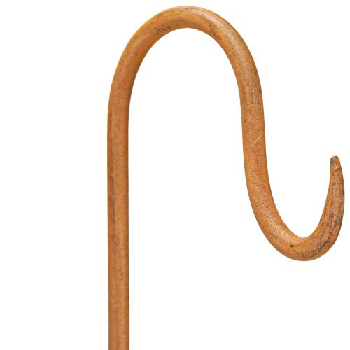 Floristik24 Tyč s háčkem Rust Dekorace Zahradní kovová dekorace V80cm 3ks