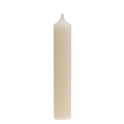 Kuželová svíčka bílá krémová dekorace na svíčku 120mm / Ø21mm 6ks