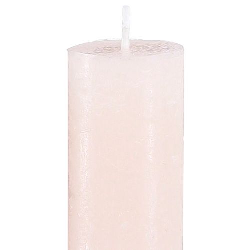 položky Jednobarevné svíčky růžové tyčinkové svíčky světle růžové 34x300mm 4 ks