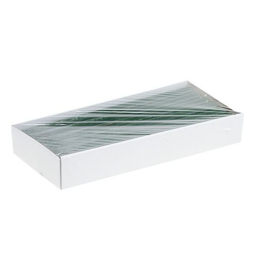 Floristik24 Kuželová svíčka tmavě zelená jednobarevná 34 x 240 mm 4 ks