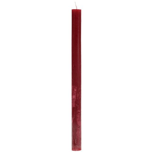 Floristik24 Svíčka 21mm x 300mm tmavě červená probarvená 12ks