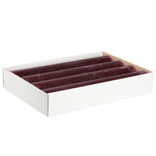 položky Kuželové svíčky jednobarevné svíčky vínové 50x300mm 4 ks
