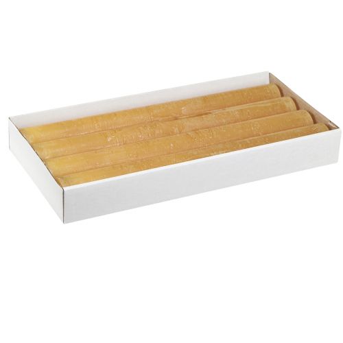 Floristik24 Kuželové svíčky plnobarevné medové 34x300mm 4 ks
