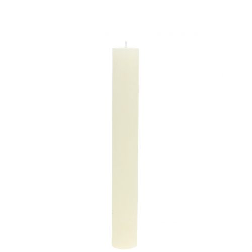 Kuželové svíčky jednobarevné krémové 34mm x 240mm 4 ks