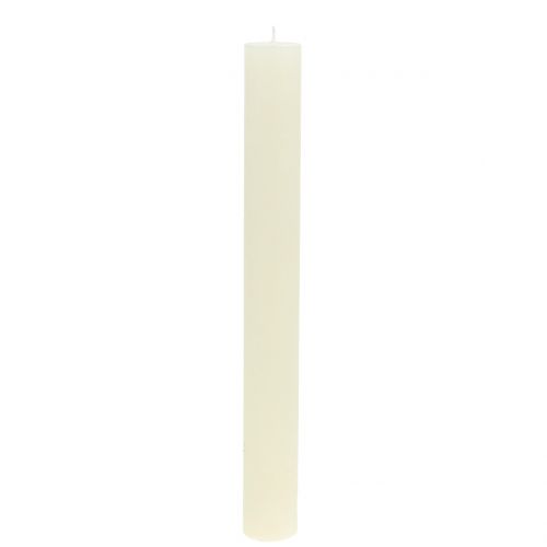 Floristik24 Kuželové svíčky jednobarevné krémové 34mm x 300mm 4ks