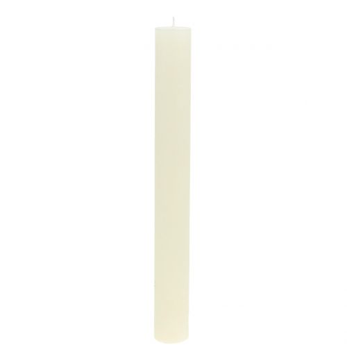Floristik24 Kuželové svíčky jednobarevné krémové 34mm x 300mm 4 ks