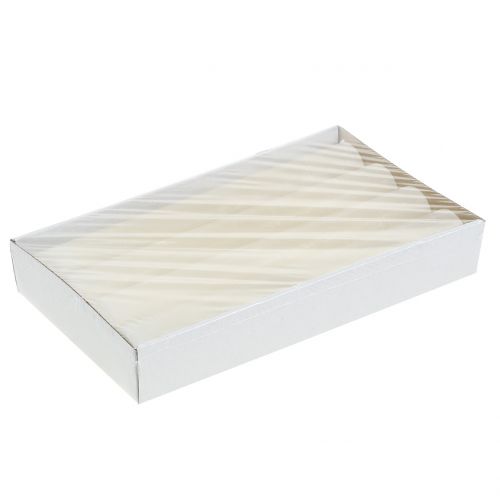 položky Kuželové svíčky jednobarevné krémové 34mm x 300mm 4 ks