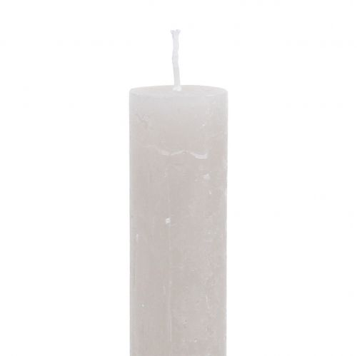 položky Kuželové svíčky jednobarevné šedé 34mm x 300mm 4 ks