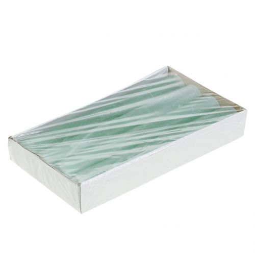 položky Kuželové svíčky jednobarevné světle zelené 34 mm x 240 mm 4 ks