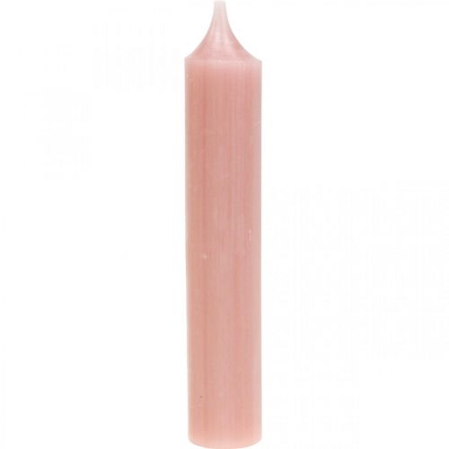 Floristik24 Tyčové svíčky, krátké, svíčky růžové na deko smyčku Ø21/110mm 6ks