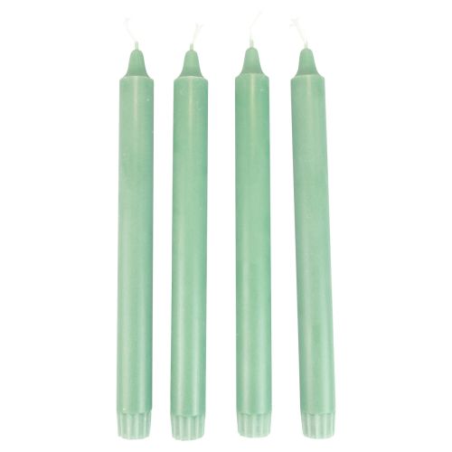 PURE Taper Candles Green Emerald Wenzel Candles 250/23mm 4ks