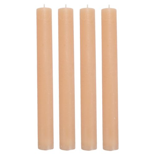 položky Kuželové svíčky jednobarevné broskvové svíčky oranžové 34×300mm 4 ks