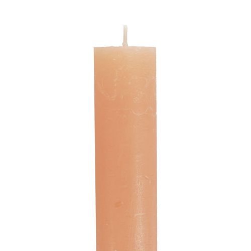 položky Kuželové svíčky jednobarevné broskvové svíčky oranžové 34×300mm 4 ks