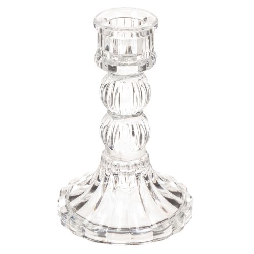 Průhledný svícen, klasický design, dekorace na stůl, 12 cm, 2 kusy nakoupit | Floristik24.cz