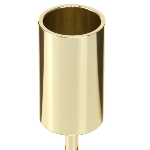položky Zlatý moderní kovový svícen, výška 10 cm, 4 ks