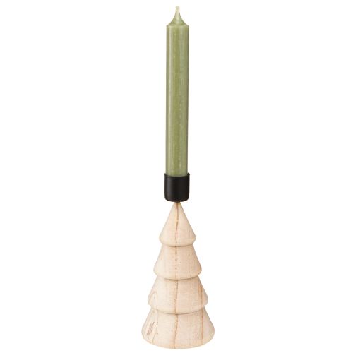 položky Dřevěný svícen na vánoční stromeček, přírodní, V16cm, 2 ks