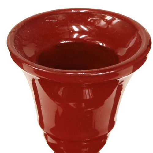 položky Kovový svícen červený Ø8,5 cm V7 cm