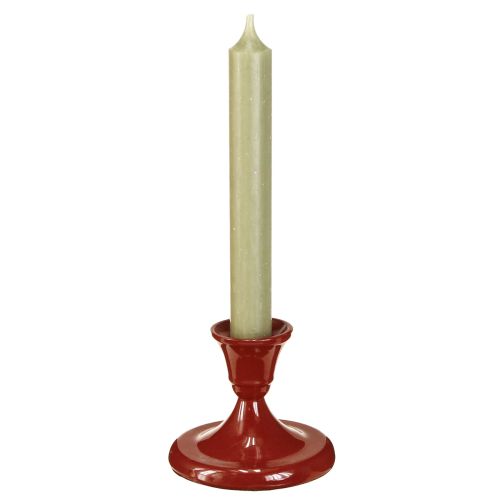 položky Kovový svícen červený Ø8,5 cm V7 cm