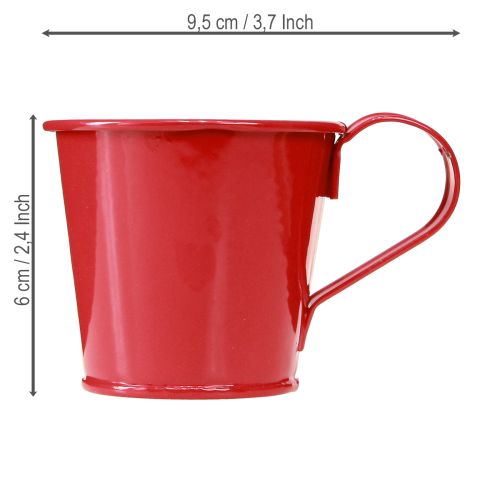 položky Kovový svícen, červený, V6cm, 6ks