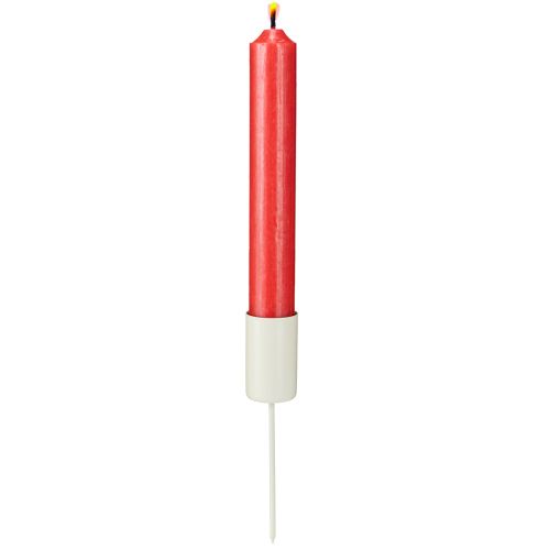 Floristik24 Kovový svícen na tyčce, béžový, V11 cm, 4 kusy