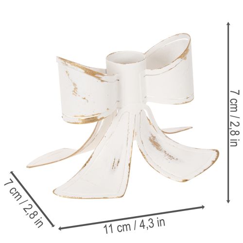 Svícen ve tvaru vintage mašle, 12 cm | Floristik24.cz