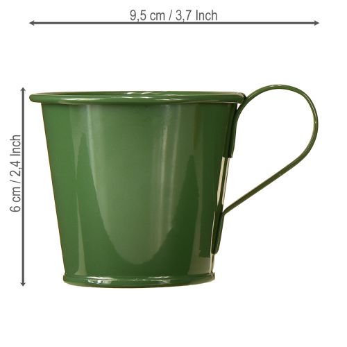 položky Svícen Taper, kelímek, tmavě zelený, V6cm, 6ks