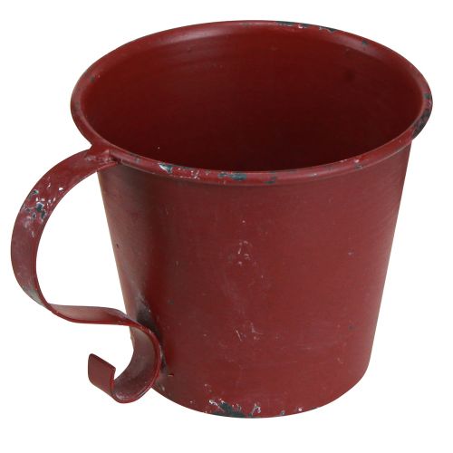 položky Kuželový svícen vintage šálek dekorativní vínově červený Ø9,5cm V8cm 3ks