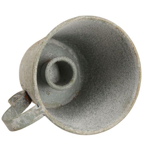 položky Kuželový svícen vintage svícen kovový šedý Ø9,5cm V8cm 3ks