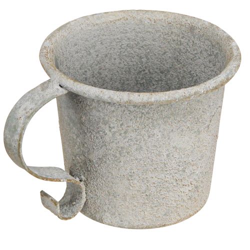 položky Kuželový svícen vintage šálek kovový šedý Ø7cm V6cm 2ks