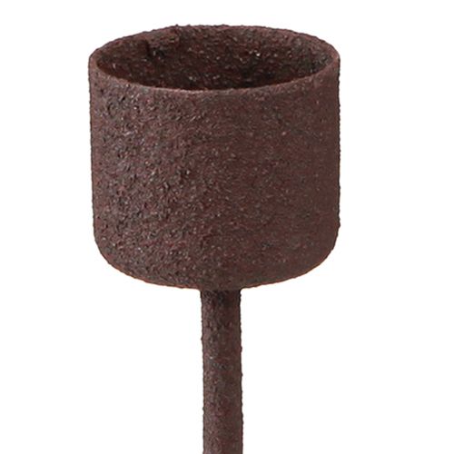 položky Držák na svíčku na ucpání rezavě hnědý Ø22mm H10,5cm 12 ks