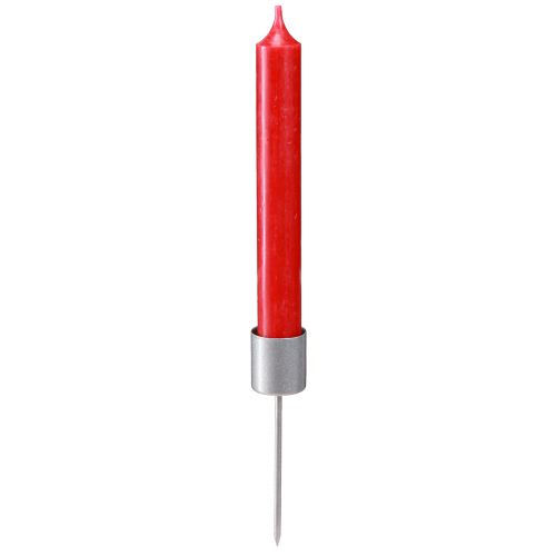 položky Tyčový svícen na zasunutí svícen stříbrná šedá Ø2,5cm H11cm 16 ks