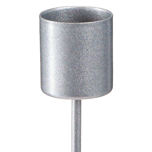 položky Tyčový svícen na zasunutí svícen stříbrná šedá Ø2,5cm H11cm 16 ks
