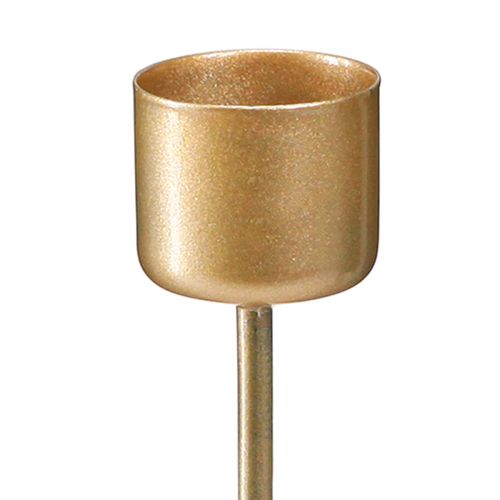 položky Držák na svíčku tyčový na zacpání matné zlato Ø22mm H10,5cm 12 kusů