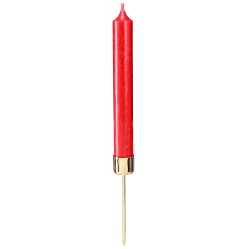 položky Držák na svíčku tyčový k zasunutí z červeného zlata Ø22mm H10,5cm 12 kusů
