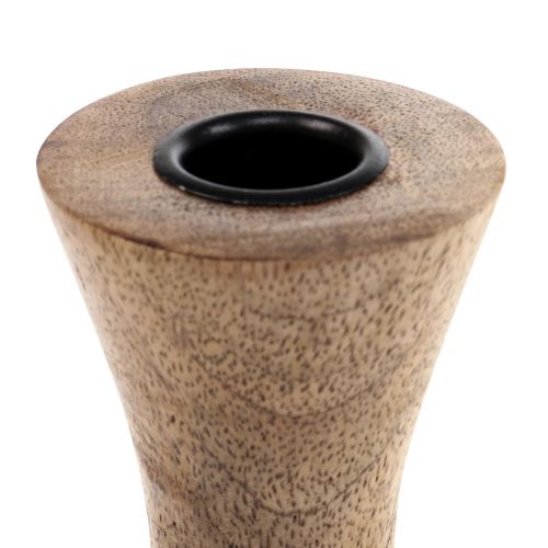 položky Stojan na tyčový svícen dřevěný svícen přírodní Ø6cm V20cm