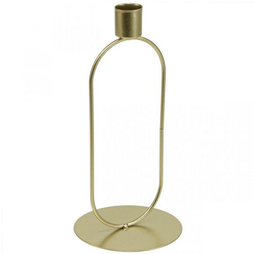 Floristik24 Svícen Oválný Svícen Zlatý Ø10cm V21cm
