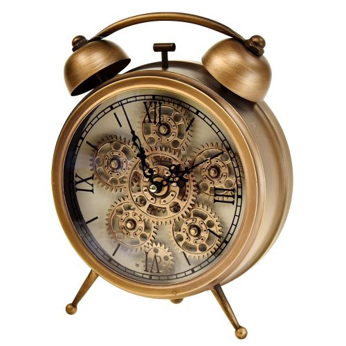 Floristik24 Steampunkové hodiny s římskými číslicemi budík 23x8x29,5cm