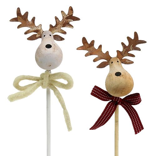 Floristik24 Zástrčka elk nature, bílá 7cm L30cm 8ks