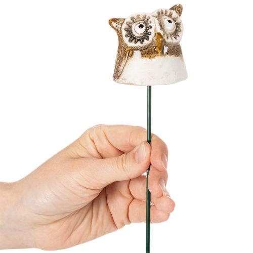 Keramická sova, dekorativní figurka na rostliny, 26 cm, 2 ks | Floristik24.cz