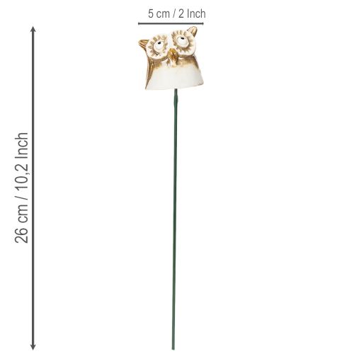 Keramická sova, dekorativní figurka na rostliny, 26 cm, 2 ks | Floristik24.cz