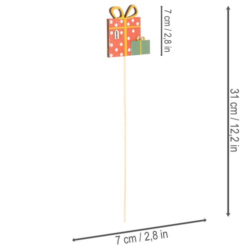 Dárková sada značkovačů rostlin, dřevěný design, 31 cm, 12 kusů | Floristik24.cz
