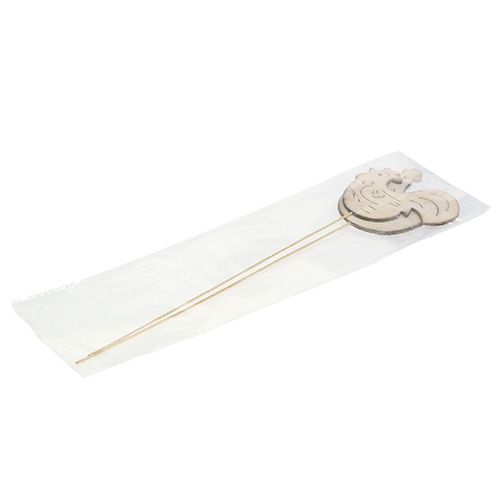 Floristik24 Zátka dřevěný kohout, slepice 7cm - 8,5cm 2ks