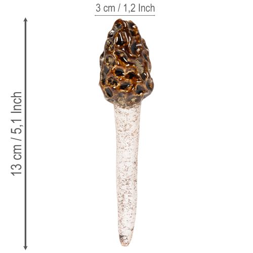 Umělý dekorativní kůl smrž do květináčů a na stůl, 13 cm, 2 kusy | Floristik24.cz