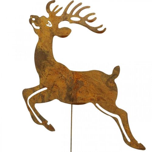 Floristik24 Zahradní hmoždinka patina ozdobná zátka dekorace jelen 21,5cm