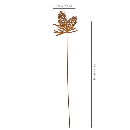 Kovová dekorace z borové šišky, motiv šišky, 96 cm | Floristik24.cz